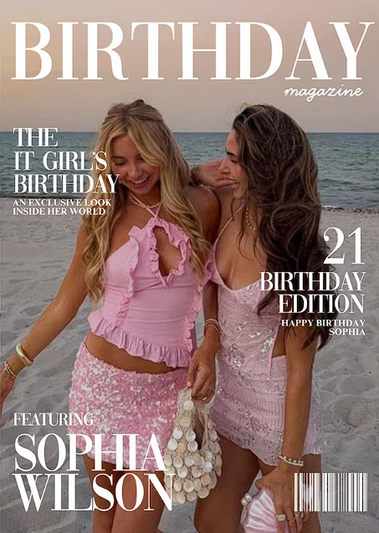 Magazine Birthday Pink