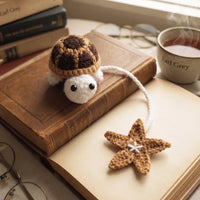 1PC Handmade Woolen Bookmarks Turtles and Starfish Decor Study Bookmarks Curtain Buckles Cute Children'S Home Decor Rope Rack